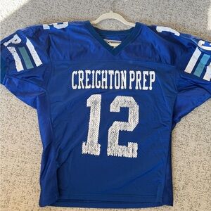 Vintage Style Creighton Prep Football Jersey Mesh Athletic Y2K Streetwear Blue L